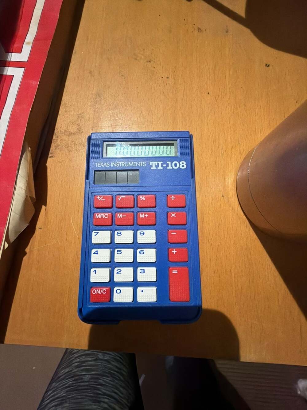 Texas Instruments TI-108 Elementary Calculator Blue